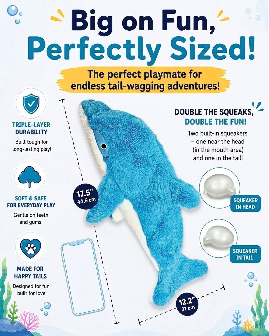 Ocean Duo Blue - Colorful, squeaky, crinkly fun in a playful pair designed for nonstop entertainment
