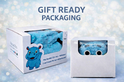 🦛 Nibbles – The Tug, Chew & Fetch Buddy with a Surprise Ball-like toy Inside