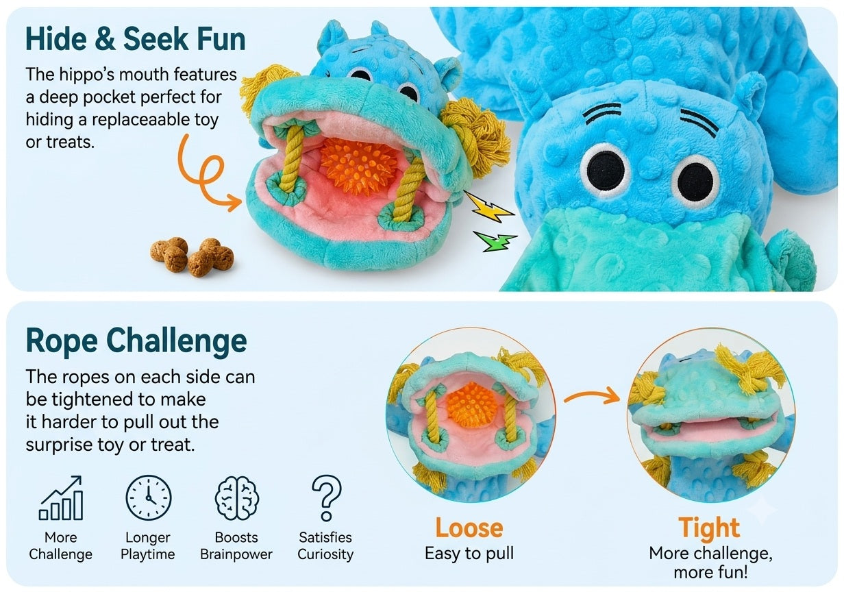 Nibbles – The Tug, Chew & Fetch Buddy with a Surprise Ball-like toy Inside